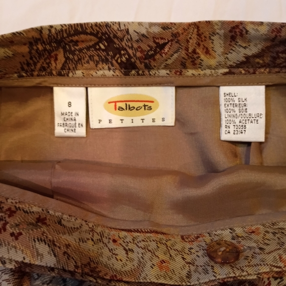 Talbots 100%silk Paisley midi wrap around skirt - Picture 2 of 3